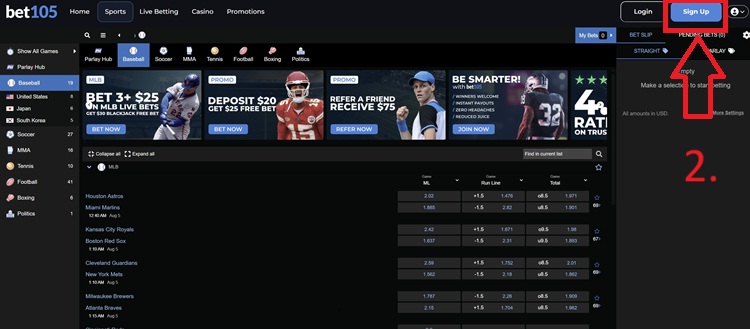 Bet105 Website