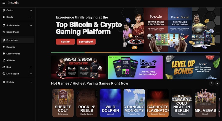 Becoin.ag Review: Betcoin Homepage