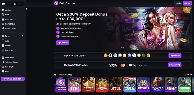 CoinCasino Homepage