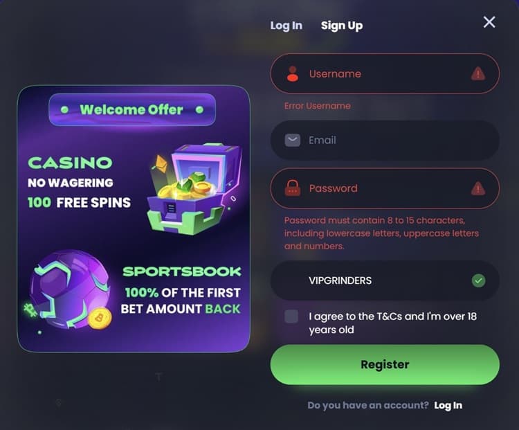 Jackbit Promo Code and Account Registration