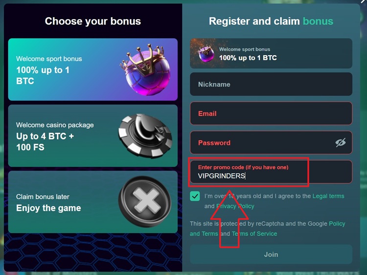 Vave Casino Promo Code Registration Step 3