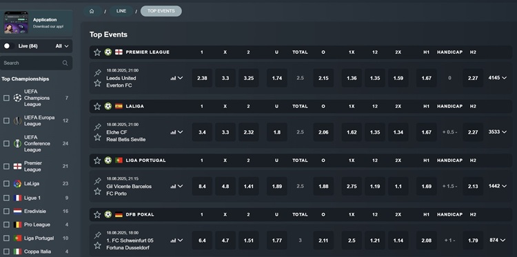 Vave Sports Betting Markets